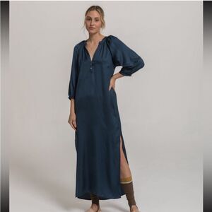 Cali | Dark Blue Fez Soft Maxi Dress L